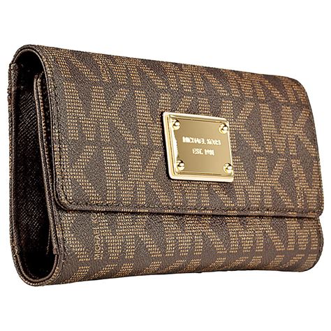 michael kors black and brown wallet|mk wallet brown.